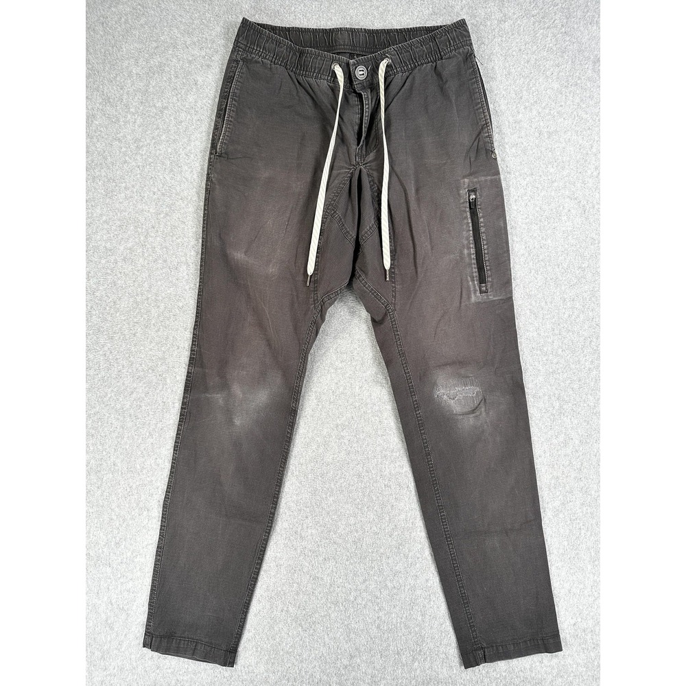 Vuori The Rise The Shine Jogger Pants Mens Small Gray Elastic Waist Zip Pocket